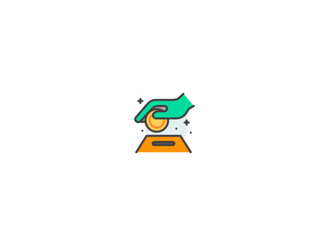 Donations flaticon premium vector. modern and professional. creative symbol. regular use icon. ecommerce design for business.svg
