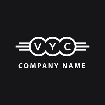 VYC letter logo design on black background. VYC creative initials letter logo concept. VYC letter design.