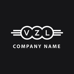 VZL letter logo design on black background. VZL  creative initials letter logo concept. VZL letter design.
