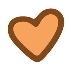 Vector on a white background. Heart love.