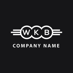 WKB letter logo design on black background. WKB  creative initials letter logo concept. WKB letter design.
