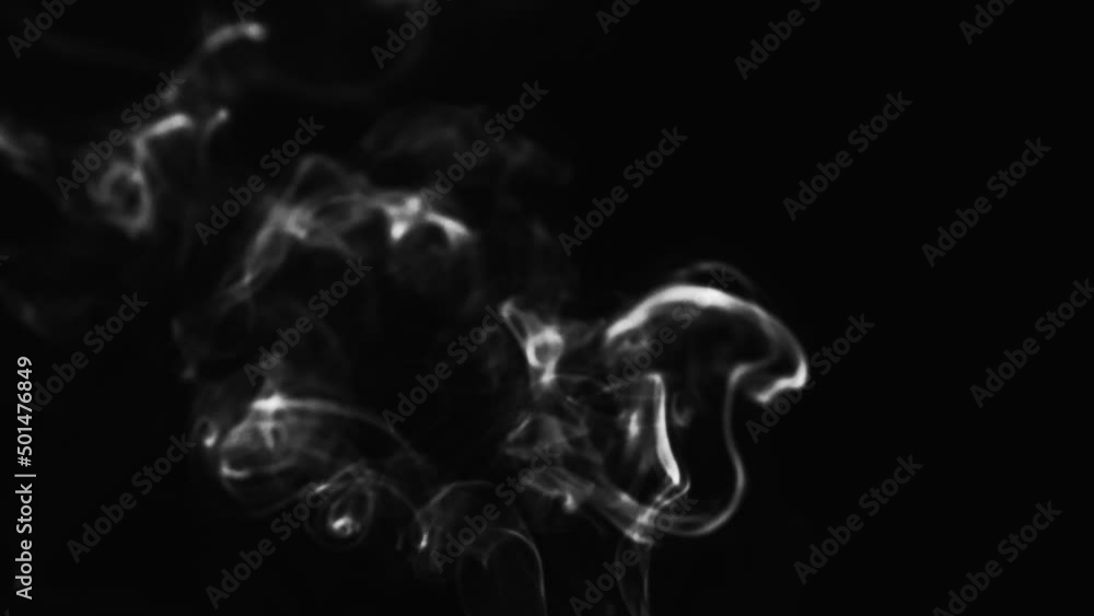 Poster abstract black and white smoke with a black background in slow motion. realistic cloud smoke with st