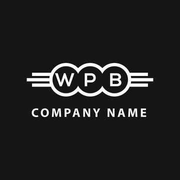 WPB letter logo design on black background. WPB  creative initials letter logo concept. WPB letter design.
