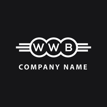 WWB letter logo design on black background. WWB  creative initials letter logo concept. WWB letter design.
