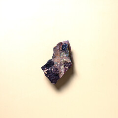 Top view of raw Amethyst mineral