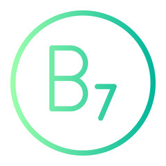 vitamin B7 gradient icon