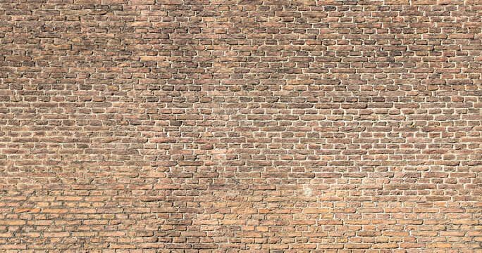 texture of old red brick wall background	
