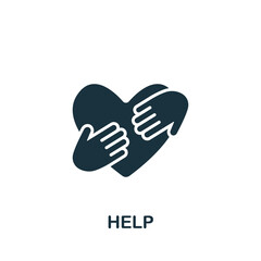 Help icon. Monochrome simple Business Training icon for templates, web design and infographics
