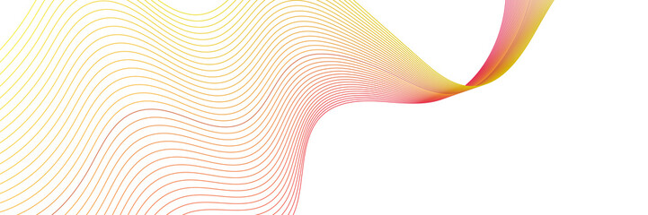 Abstract colorful orange curve background