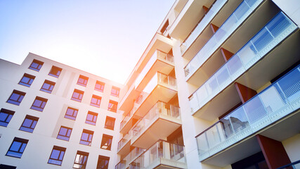 Modern residential apartment house  architecture in europe. Innovative and resident-friendly...