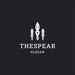 The Spear logo icon design template vector illustration