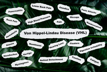 Von Hippel-Lindau symptoms scattered on leaves