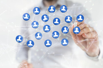 organization chart team concept networking