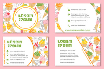 Vector banners of tropical fruits with seamless pattern. Design for juices, ice cream, natural cosmetics, sweets and pastries with fruit filling, dessert menu, health products. - 501484820