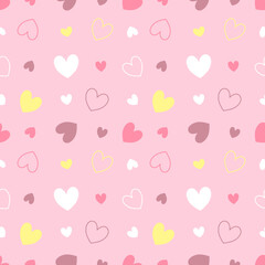 seamless background with hearts