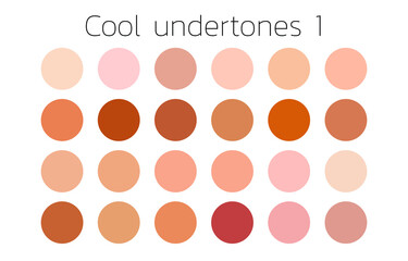 Collection Color palette, swatch color palette, Flat vector illustration.