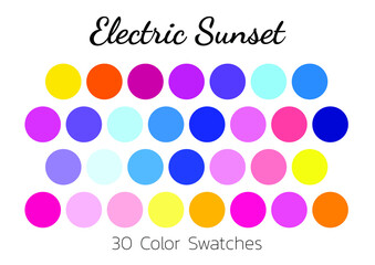 Collection Color palette, swatch color palette, Flat vector illustration
