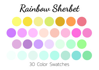 Collection Color palette, swatch color palette, Flat vector illustration
