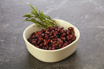 Vegan cuisine - black kidney in the bowl