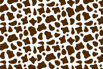 Cow fur pattern background, vector illustration.