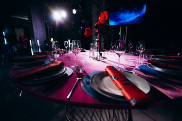 wedding banquet table setting 