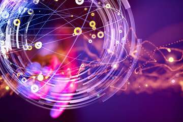 conference Digital Network and data concept 3d