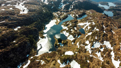 Bergen Panoramic. View from mount Ulriken in Bergen, Norway