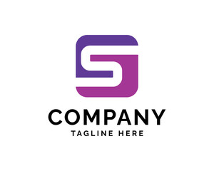 Letter S modern tech logo company