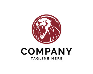 Lion logo modern design company