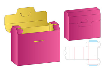 Box packaging die cut template design. 3d mock-up