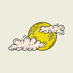 Modern vector abstract illustration. Boho style. It is well suited for banner, poster, fabric printing. Editable clipart