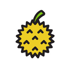 Durian , Fruits filled outline icon.
