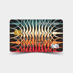 Credit card template, Luxurious. Editable vector design. illustration EPS10