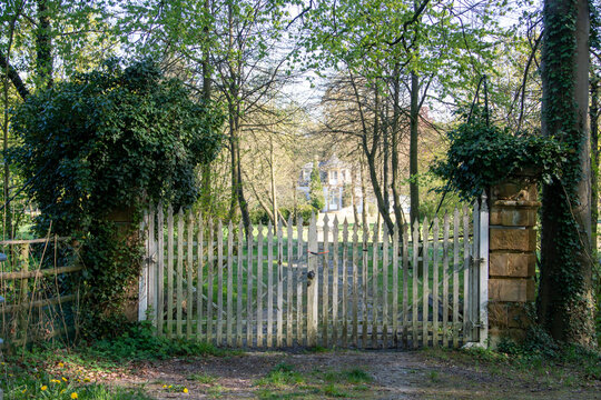 Old Wooden Gate To Manor In Germany