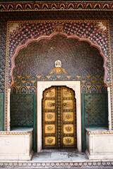 Rose Gate at the Chandra Mahal, Jaipur City Palace, Rajasthan, India