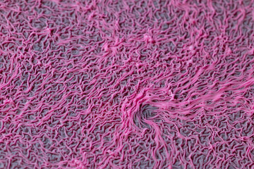 Close-up abstract image of bacteria starting to form on beet juice. Selected depth of field.