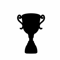 トロフィー　モノクロイラスト