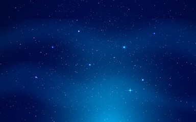 Digital illustration of a blue starry sky
