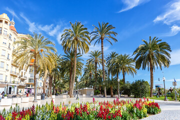 Alicante Alacant town city boulevard Esplanada d'Espanya travel traveling holidays vacation in Spain