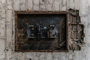 Vintage electrical or mechanical panel or control center