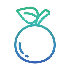 Orange , Fruits gradient icon.