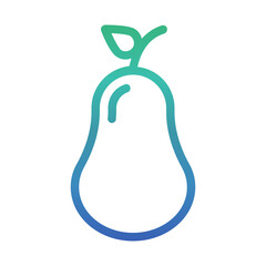 Pear , Fruits gradient icon.