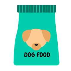 Pack of dog food icon illustration