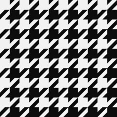Naklejka premium Black and white houndstooth seamless pattern