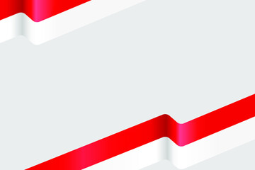 Indonesian flag waving element template