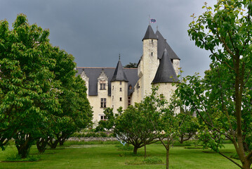 Fototapeta premium Frankreich - Lémeré - Château du Rivau - Parkanlage
