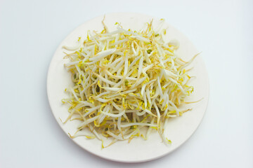 Bean Sprouts Isolated on White