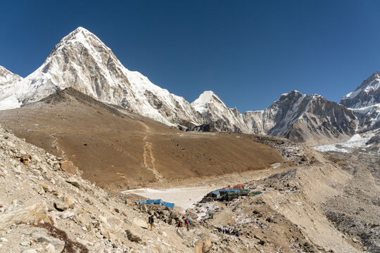 View of Gorak Shep and Kala Patthar