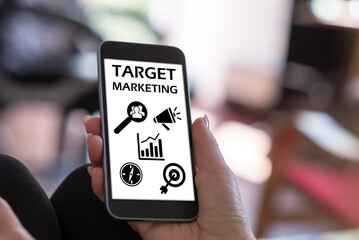 Target marketing concept on a smartphone