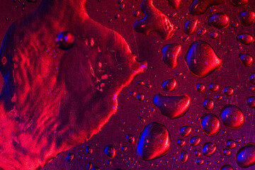 Rot Blaue Wassertropfen